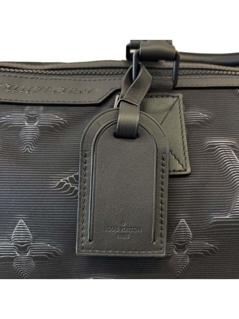 Louis Vuitton Boston Bag Black Green Keepall Bandouliere Reversible 50 - Picture 6 of 16